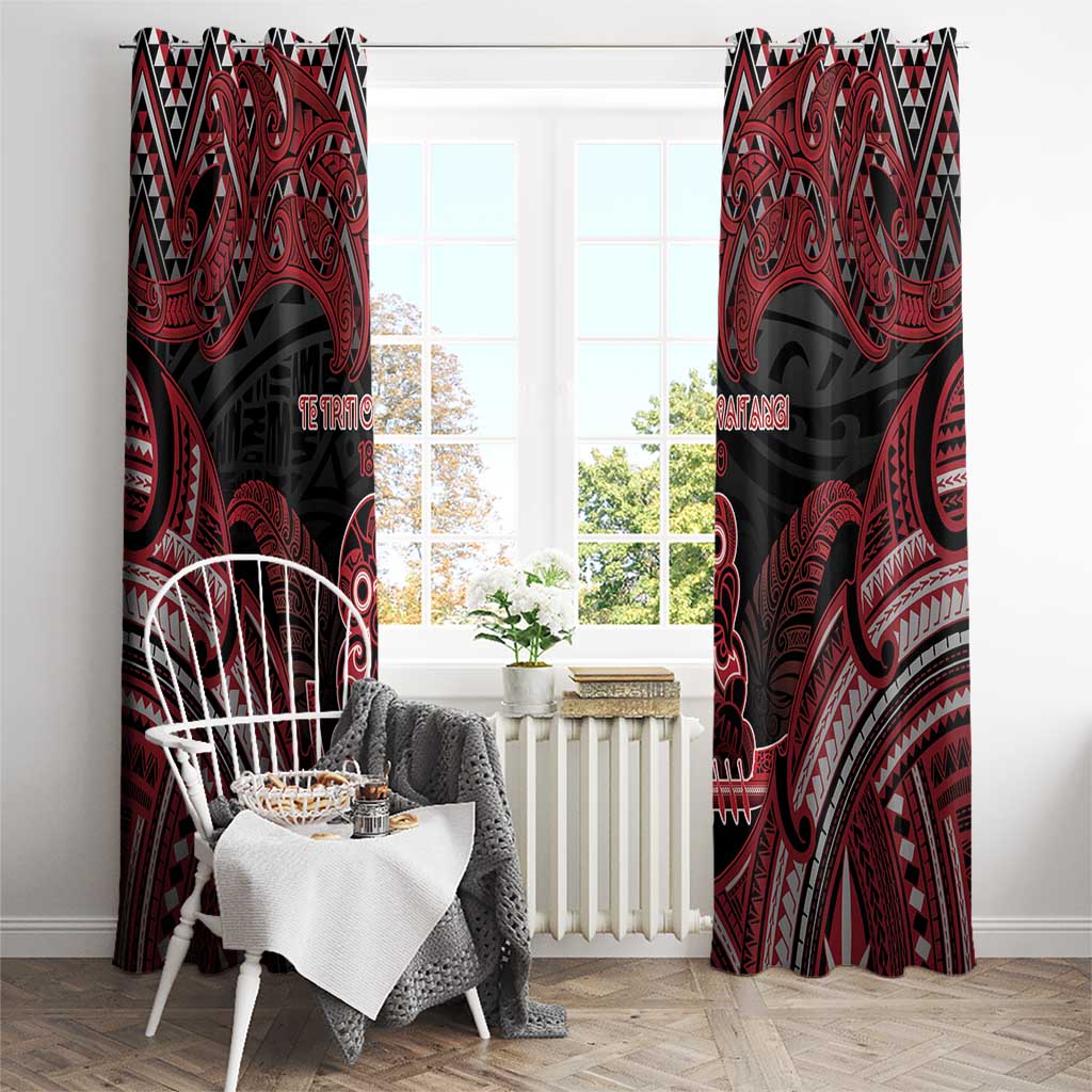 New Zealand Waitangi Day Window Curtain Te Tiriti O Waitangi 1840 - Polynesian Pride