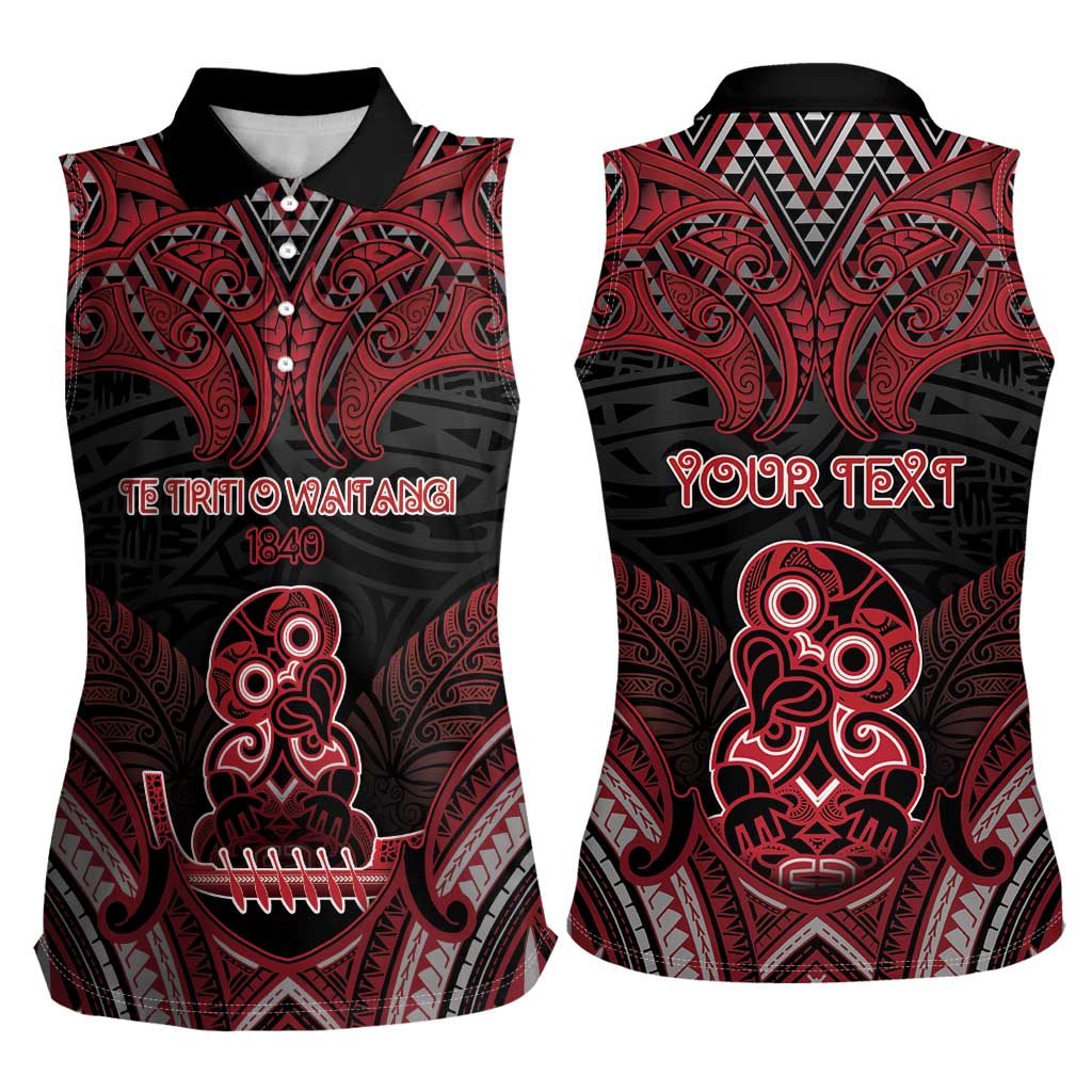 Personalised New Zealand Waitangi Day Women Sleeveless Polo Shirt Te Tiriti O Waitangi 1840 DT05 - Polynesian Pride