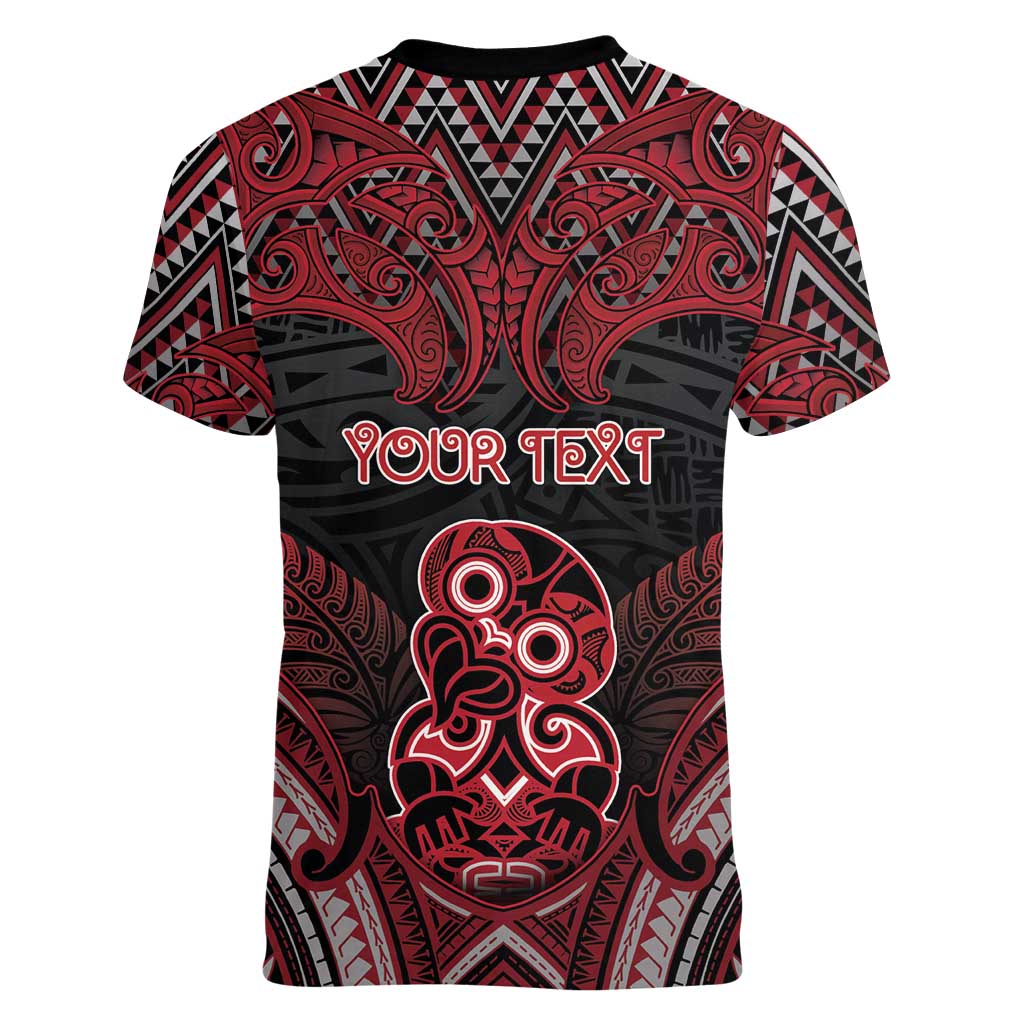 Personalised New Zealand Waitangi Day Women V-Neck T-Shirt Te Tiriti O Waitangi 1840 DT05 - Polynesian Pride