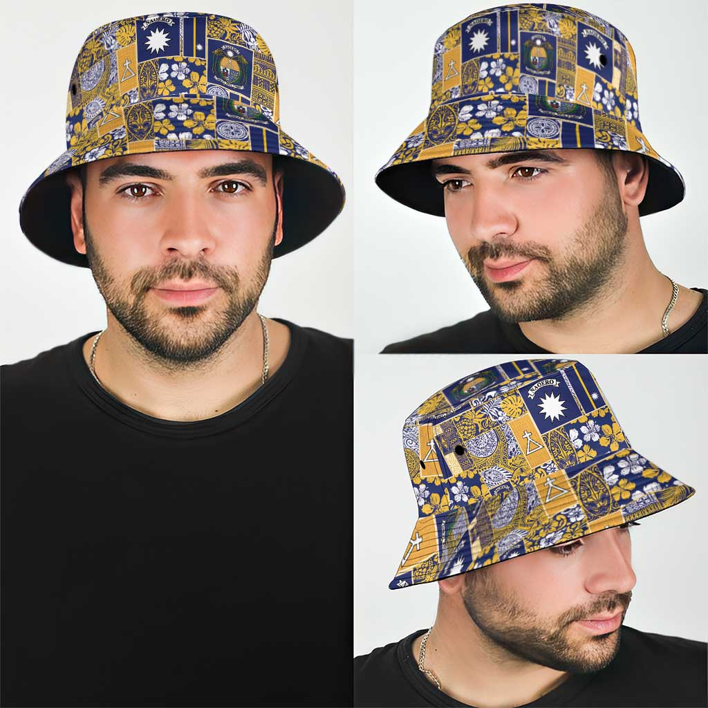 Ekamawir omo Nauru Bucket Hat Pacific Patchwork Xmas Vibes - Polynesian Pride