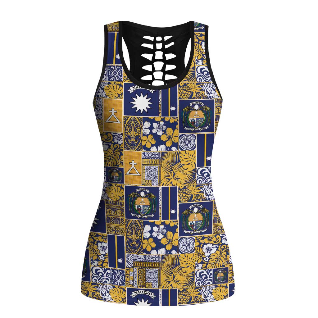 Ekamawir omo Nauru Hollow Tank Top Pacific Patchwork Xmas Vibes - Polynesian Pride