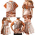 Samoa Siapo Mamanu Family Matching Mermaid Dress and Hawaiian Shirt Plumeria Orange Motifs LT7