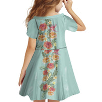 Hawaii Tropical Family Matching Outfit Hibiscus Flowers Polynesian Off Shoulder Long Sleeve Dress And Shirt Family Set