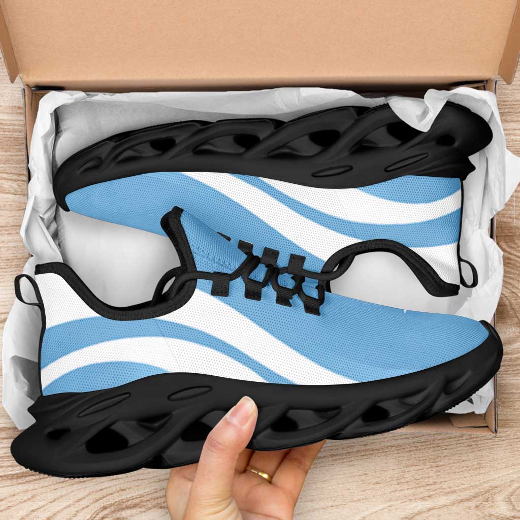 Federated States Of Micronesia Clunky Sneakers Flag-Inspired Curve Style