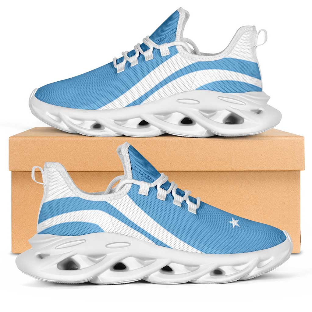 Federated States Of Micronesia Clunky Sneakers Flag-Inspired Curve Style