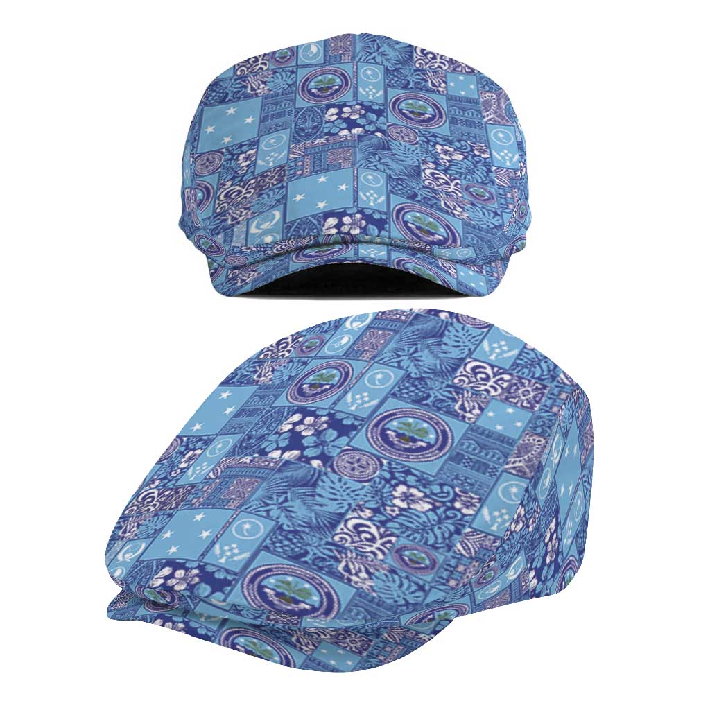 Federated States of Micronesia Merry Christmas Jeff Hat Pacific Patchwork Xmas Vibes - Polynesian Pride