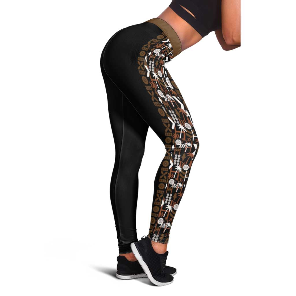 Fiji Bati Leggings Masi-inspired Tapa Pattern LT9 - Polynesian Pride