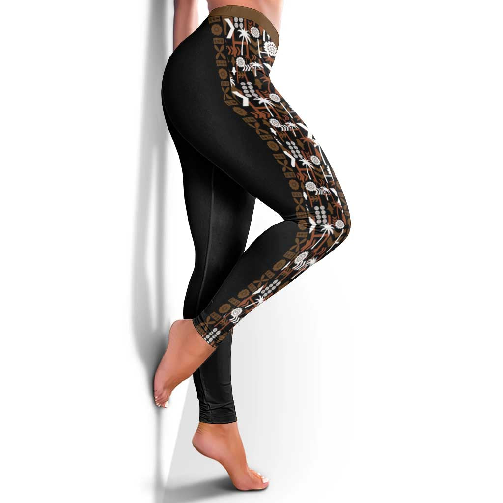 Fiji Bati Leggings Masi-inspired Tapa Pattern LT9 - Polynesian Pride