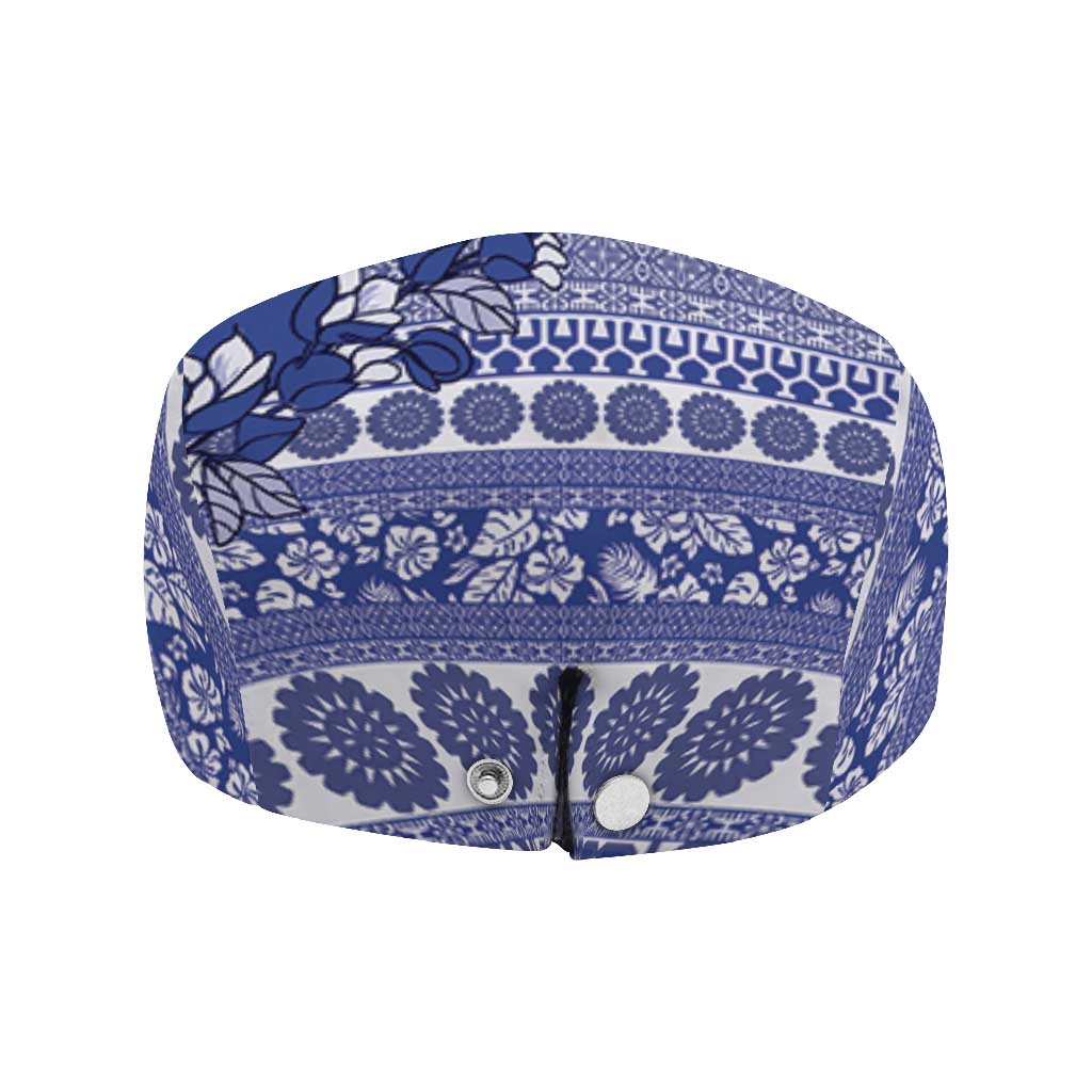 Fiji Marau na Kerisimasi Jeff Hat Blue Tagimoucia Tapa Masi Tribal - Polynesian Pride