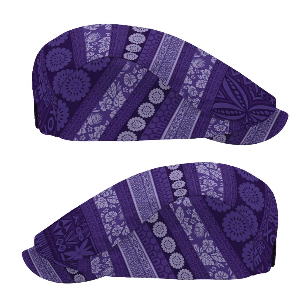 Fiji Marau na Kerisimasi Jeff Hat Purple Tapa Masi Inspired Christmas - Polynesian Pride