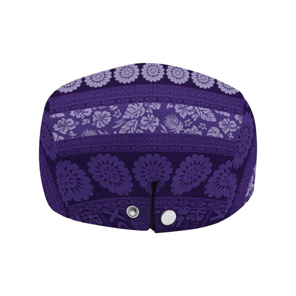 Fiji Marau na Kerisimasi Jeff Hat Purple Tapa Masi Inspired Christmas - Polynesian Pride