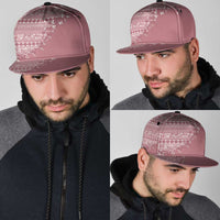Fiji Marau na Kerisimasi Snapback Cap Dusty Rose Tagimoucia Tapa Masi Tribal - Polynesian Pride