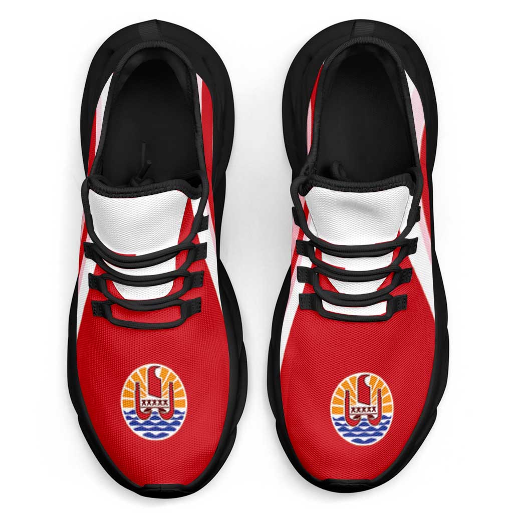French Polynesia Clunky Sneakers Flag-Inspired Curve Style