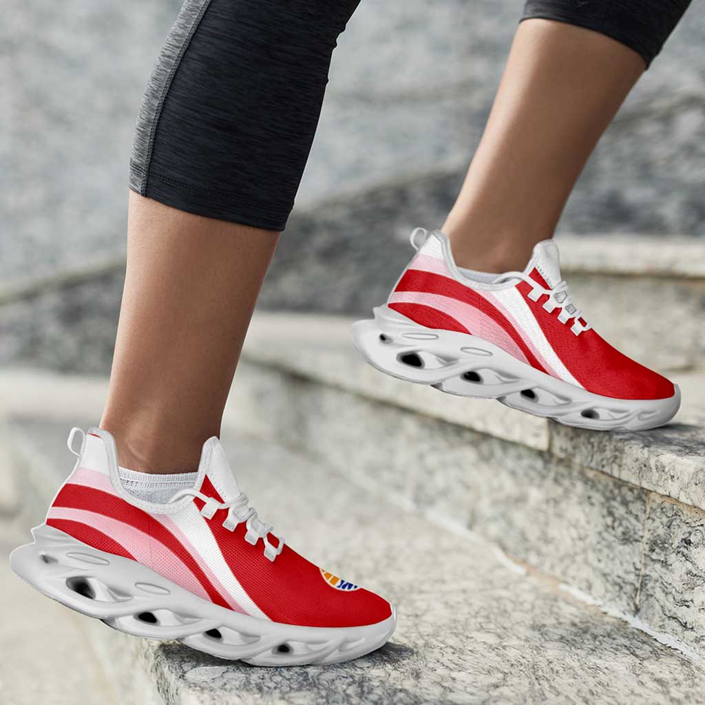 French Polynesia Clunky Sneakers Flag-Inspired Curve Style