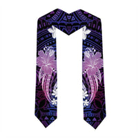 Galaxy Polynesian Pattern With Tropical Flowers Graduation Stole