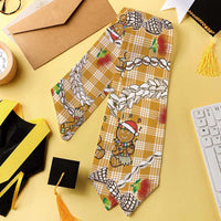 Gold Palaka Hawaii Mele Kalikimaka Graduation Stole Ohia Lehua Shell Leis Funny Gingerbread Santa - Polynesian Pride