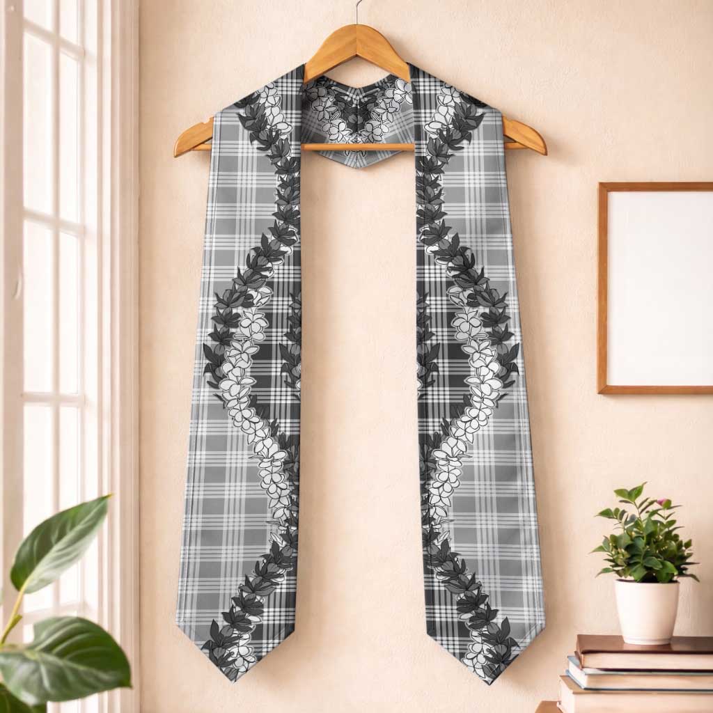 Gray Hawaii Palaka Graduation Stole Hawaiian Honohono Lei