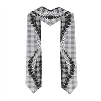 Gray Hawaii Palaka Graduation Stole Hawaiian Honohono Lei