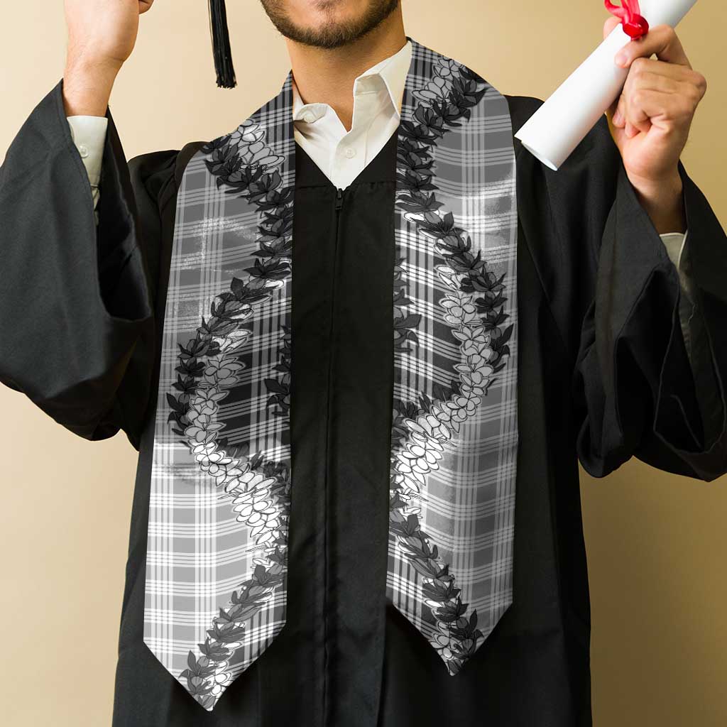 Gray Hawaii Palaka Graduation Stole Hawaiian Honohono Lei LT05