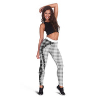 Gray Hawaii Palaka Leggings Hawaiian Honohono Lei