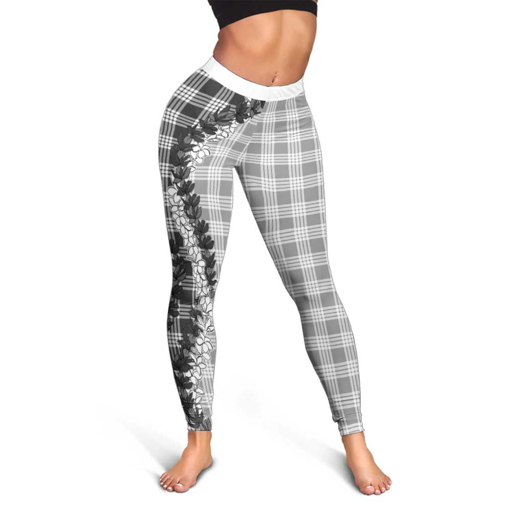 Gray Hawaii Palaka Leggings Hawaiian Honohono Lei