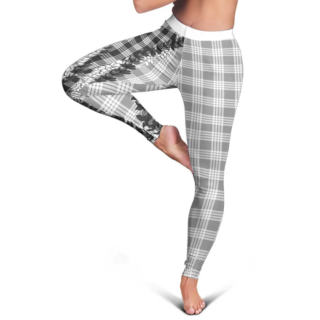 Gray Hawaii Palaka Leggings Hawaiian Honohono Lei