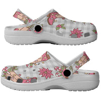 Gray Paniolo Palaka Hawaiian Cowgirl Christmas Clogs Shoes - Polynesian Pride