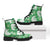 Green Aloha Hawaii Leather Boots Monstera Hibiscus Plumeria Seamless Vibes - Polynesian Pride