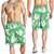 Green Aloha Hawaii Shorts for Men Monstera Hibiscus Plumeria Seamless Vibes - Polynesian Pride