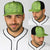 Green Gradient Polynesia Baseball Net Cap Hawaiian Tribal Hammerhead Shark Tattoo - Polynesian Pride