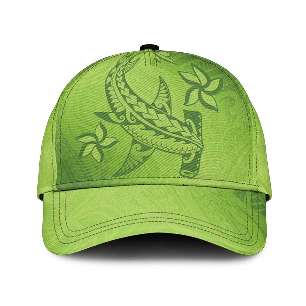 Green Gradient Polynesia Classic Cap Hawaiian Tribal Hammerhead Shark Tattoo LT14