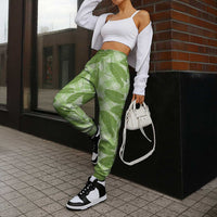 Green Hawaii Kalo Palaka Motifs Jogger Pants Hawaiian Taro Leaves Elegant Vibes