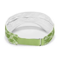 Green Hawaii Kalo Palaka Motifs Sun Visor Cap Hawaiian Taro Leaves Elegant Vibes
