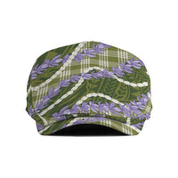 Green Hawaii Palaka Honohono Pikake Jeff Hat Hawaiian Orchid Lei Polynesian Pattern - Polynesian Pride