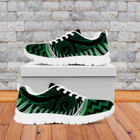 Green Matariki New Zealand Sneakers Maori Poutama Galaxy Vibes