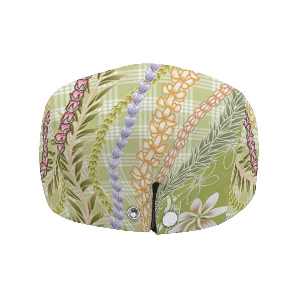 Green Palaka Hawaii Leis Jeff Hat Hawaiian-plaid Elegant Tropical Vibes - Polynesian Pride