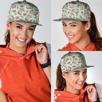 Green Paniolo Palaka Hawaiian Cowgirl Christmas Snapback Cap - Polynesian Pride