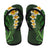 Green Polynesia Flip Flops Plumeria Tropical Leaves Galaxy Polynesian Art - Polynesian Pride
