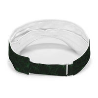 Green Polynesia Sun Visor Cap Plumeria With Hibiscus Pattern Tropical Vibes