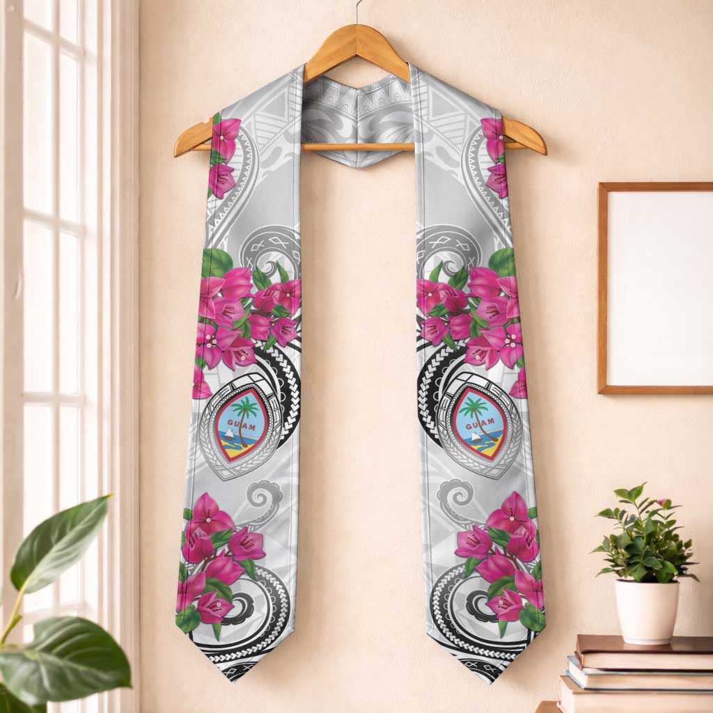 Guam Chamorro Graduation Stole Curves Polynesian Tattoo Mix Bougainvillea
