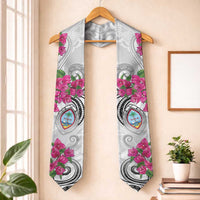 Guam Chamorro Graduation Stole Curves Polynesian Tattoo Mix Bougainvillea