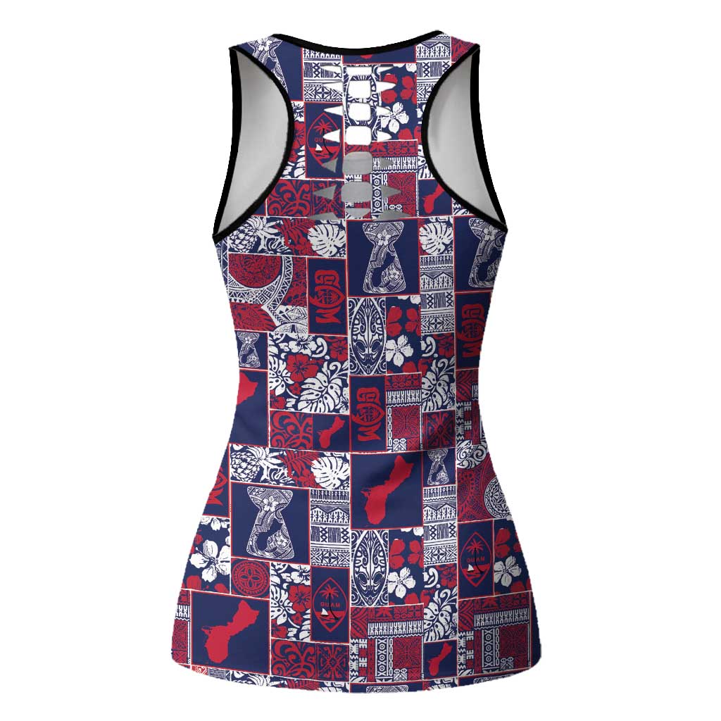 Guam Felis Pasgua Hollow Tank Top Pacific Patchwork Xmas Vibes - Polynesian Pride