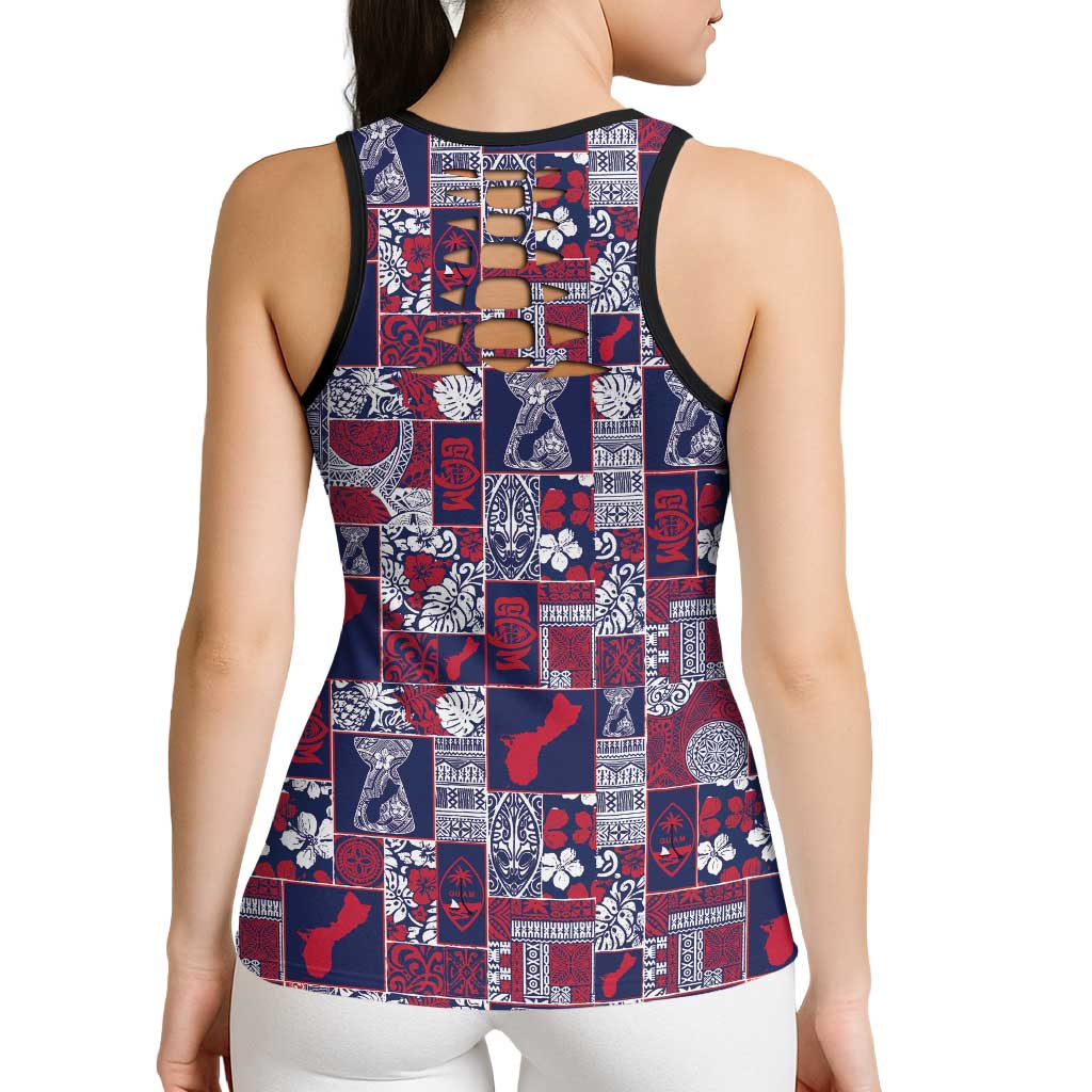 Guam Felis Pasgua Hollow Tank Top Pacific Patchwork Xmas Vibes - Polynesian Pride