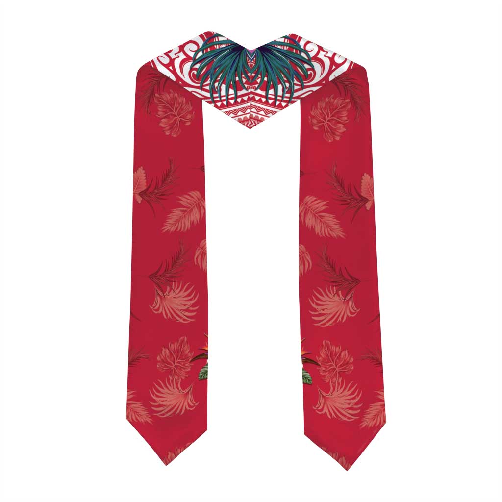 Hafa Adai Guam History and Chamorro Heritage Day Graduation Stole Red Latte Stone