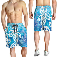Hammerhead Shark Tattoo New Zealand Shorts for Men Maori Galaxy Mangopare Pattern
