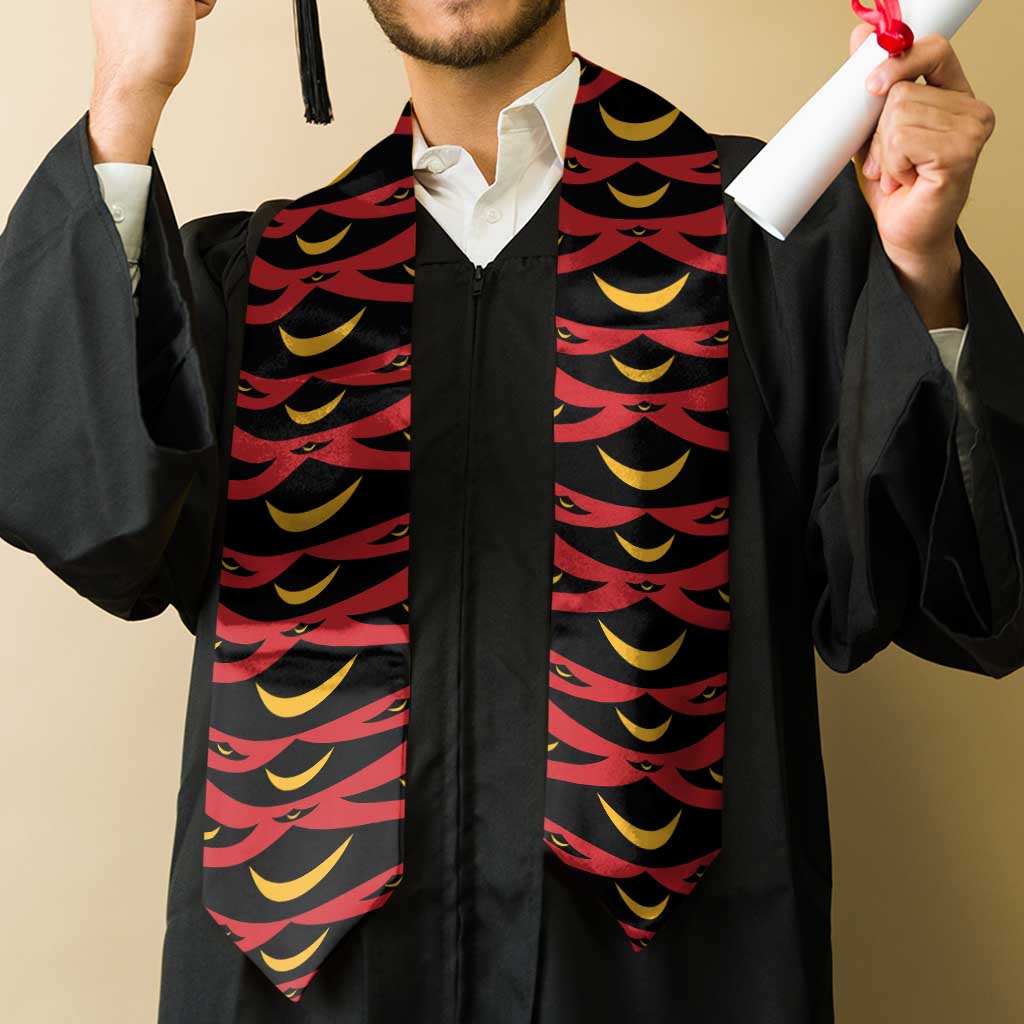 Hawaii Ahu Ula Inspired Graduation Stole Red Version