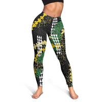 Hawaii Aloha Kakau Leggings Puakenikeni and Maile Lei Twist