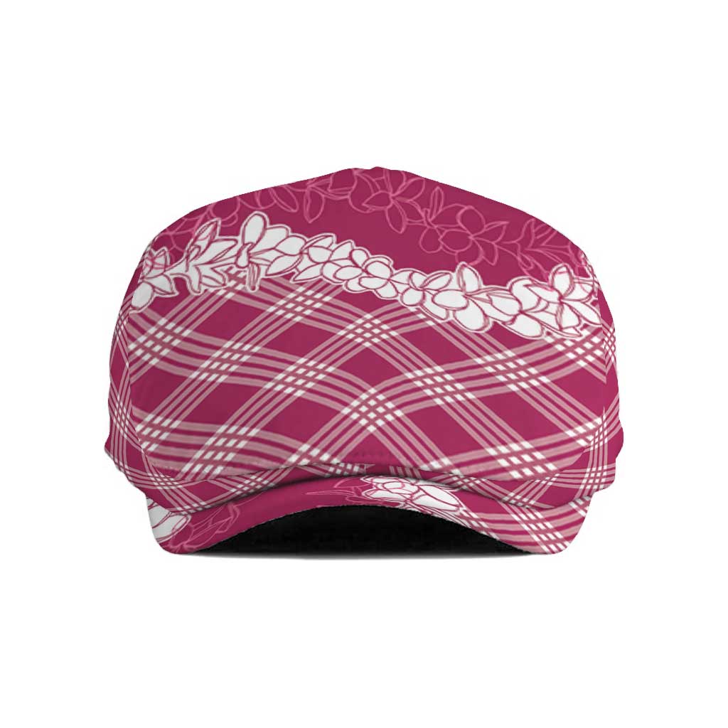 Hawaii Aloha Plumeria Lei Fuschia Palaka Jeff Hat - Polynesian Pride