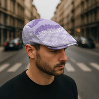 Hawaii Aloha Plumeria Lei Lavender Palaka Jeff Hat - Polynesian Pride