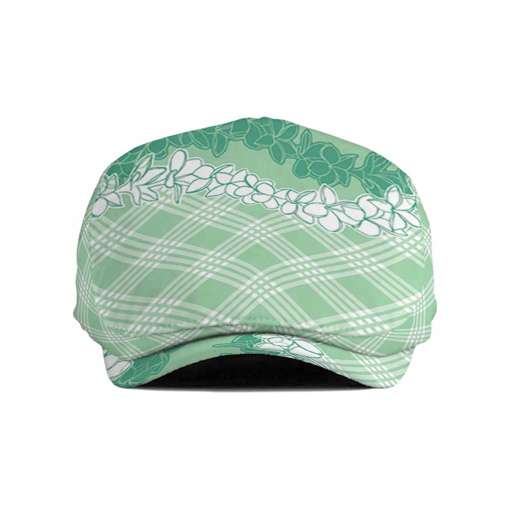 Hawaii Aloha Plumeria Lei Mint Palaka Jeff Hat - Polynesian Pride